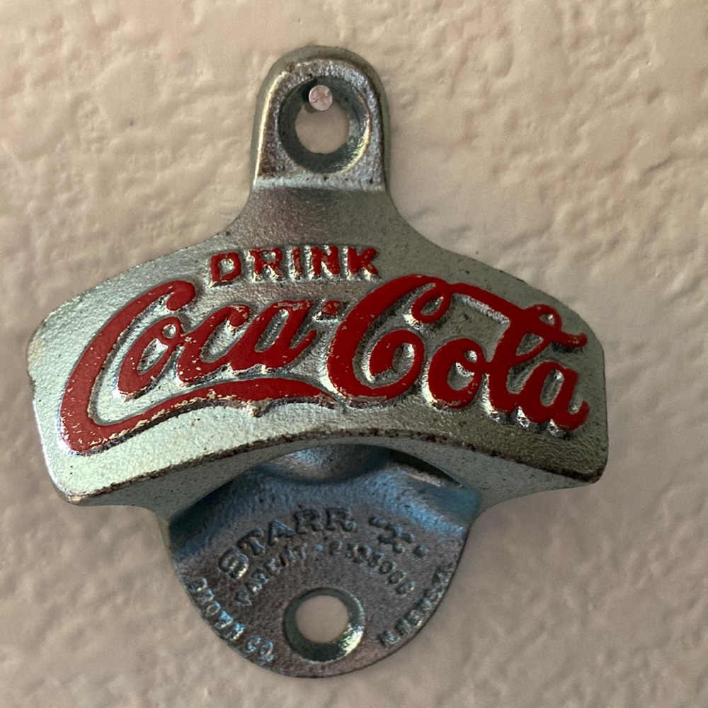 Original Starr X Coca Cola Germany Bottle Opener Wall Mount Circa 1920s Vintage